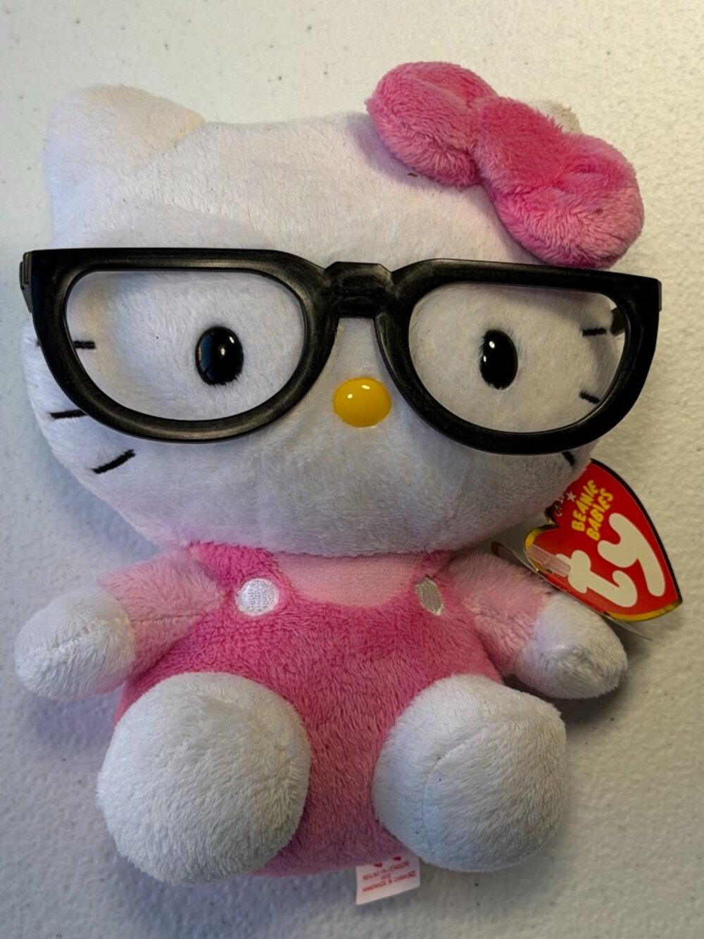Ty Hello Kitty Nerd Glasses Pink Outfit Beanie Baby 40962